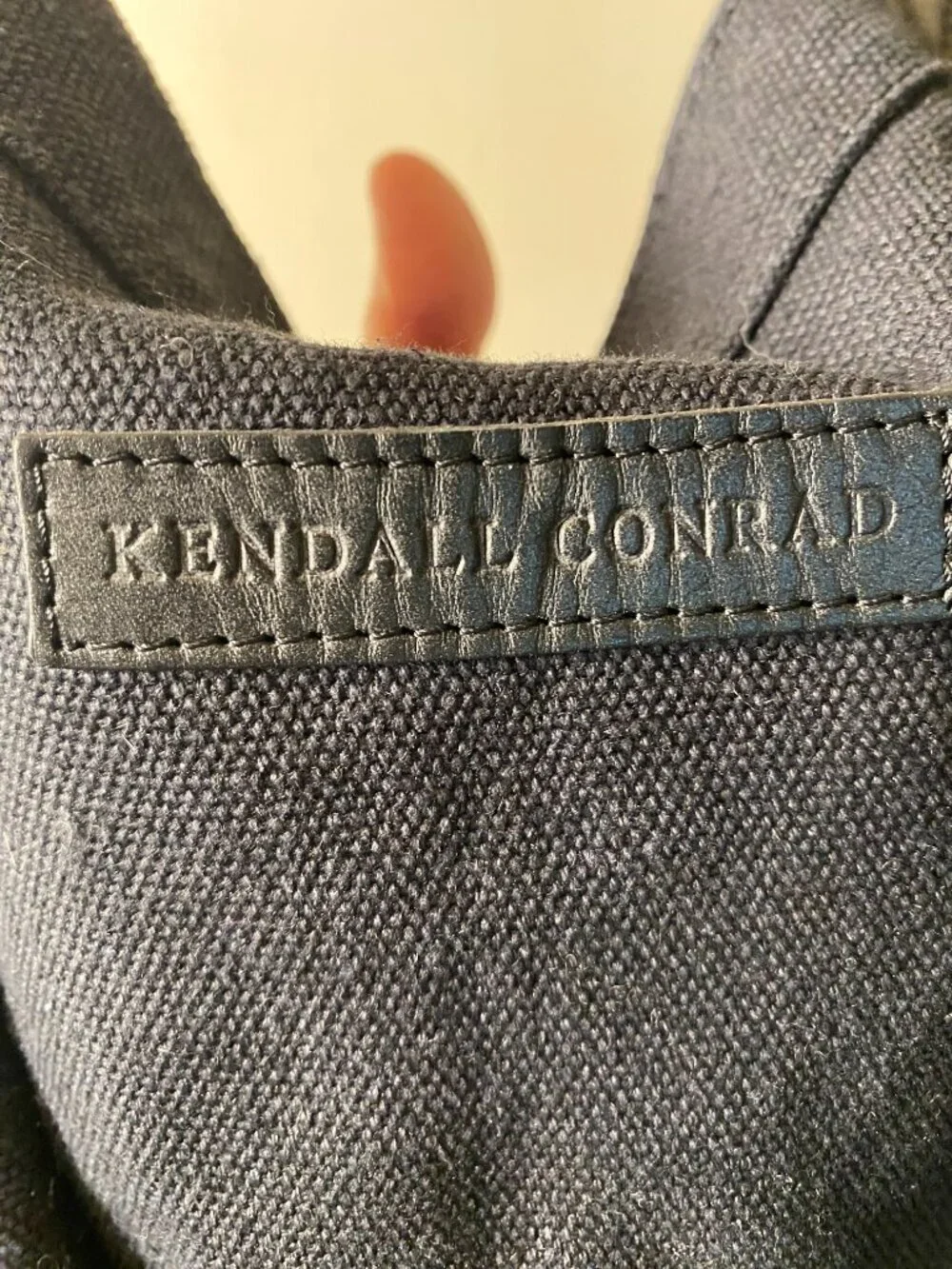 Vince Kendall Conrad Tote Bag Black Canvas Leather Handles NWT